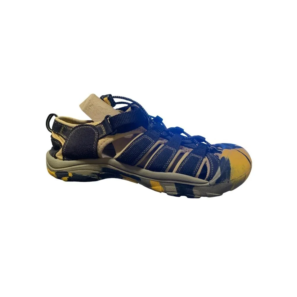 Keen Mens Water Sandals‎ Shoes Straps Closed Toe Yellow Black Outdoor Footwear
